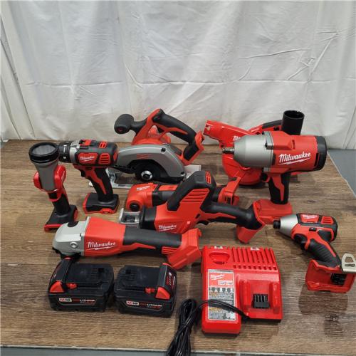 AS-IS M18 18-Volt Lithium-Ion Cordless Combo Kit (9-Tool) with (2) Batteries, Charger, and Tool Bag