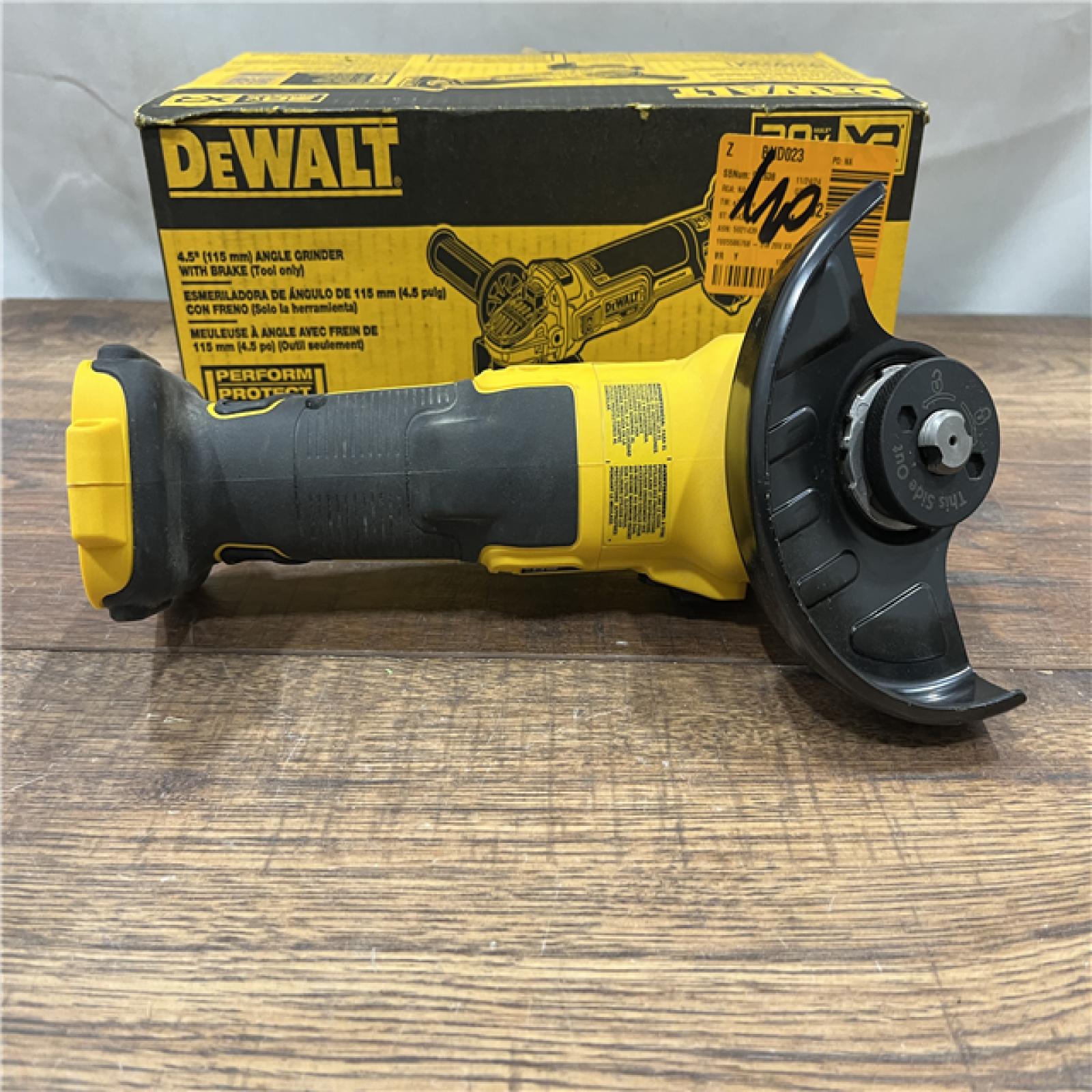 AS-IS DeWalt DCG405B 20V Max XR 4.5-Inch Slide Switch Small Angle Grinder (Tool Only)