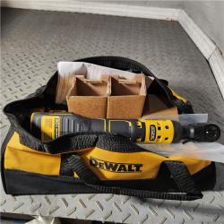 Houston Location AS-IS DEWALT 20-Volt Lithium-Ion Cordless 3/8 in. Ratchet Kit Appears IN GOOD Condition