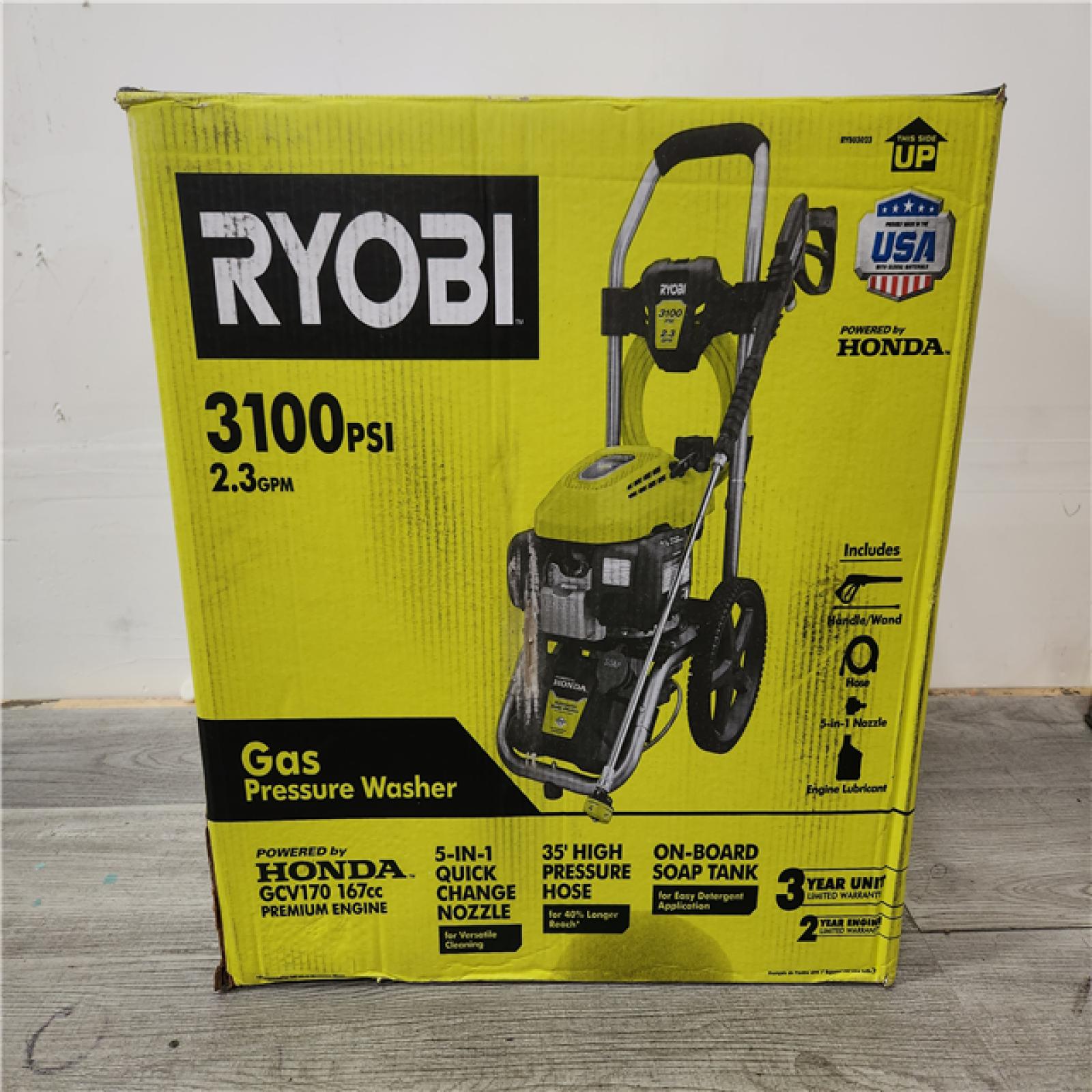 Phoenix Location RYOBI 3100 PSI 2.3 GPM Cold Water Gas Pressure Washer with Honda GCV167 Engine