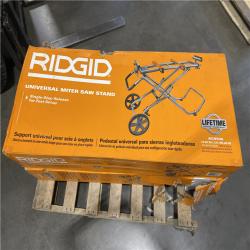 DALLAS LOCATION - RIDGID Foldable Mobile Miter Saw Stand with Mounting Braces- (2 UNITS)