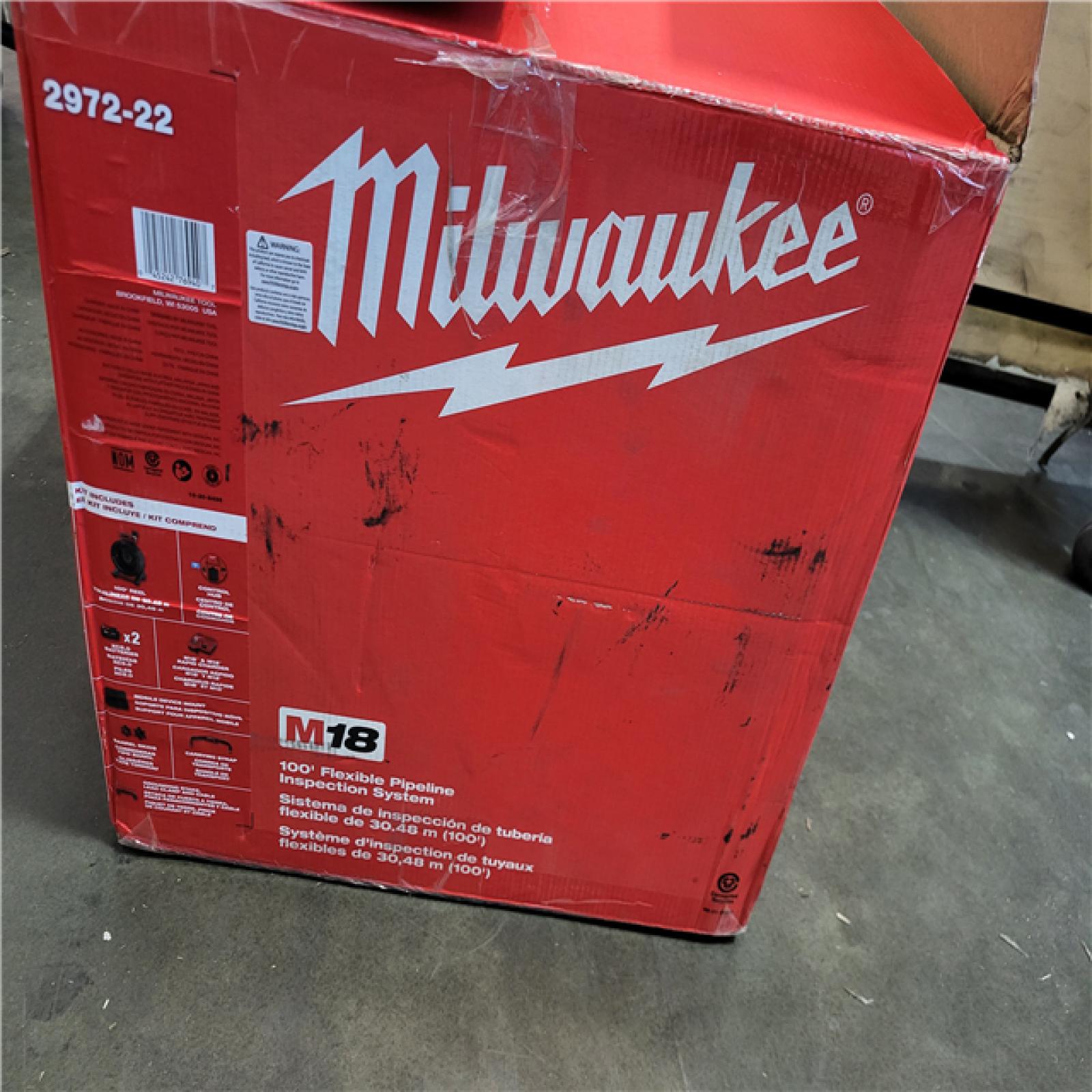 California AS-IS Milwaukee M18 100' Inspection Camera Kit Model #2972-22, includes (2) Batteries & Charger-Appears in Excellent Condition