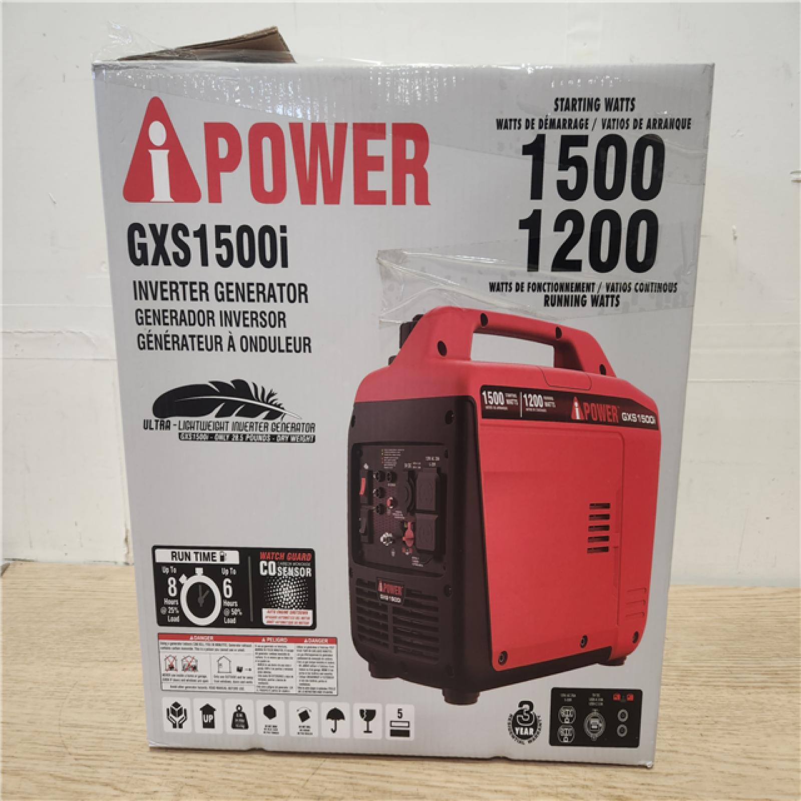 Phoenix Location A-iPower 1500-Watt Recoil Start Gasoline Powered Ultra-Light Inverter Generator with 60cc OHV Engine and CO Sensor Shutdown