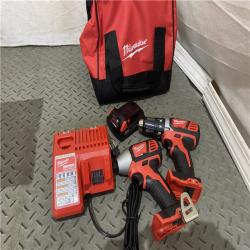 Houston location AS-IS Milwaukee Electric Tools 2691-22 MILWAUKEE M18 COMBO KITS LIKE NEW (MISSING ONE BATTERY)