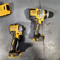 HOUSTON LOCATION - AS-IS DEWALT 20V MAX Cordless Brushless Hammer Drill/Driver 2 Tool Combo Kit with FLEXVOLT ADVANTAGE