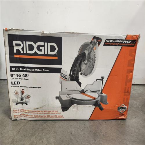 Phoenix Location RIDGID 15 Amp Corded 12 in. Dual Bevel Miter Saw with LED Cutline Indicator