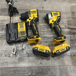 AS-IS DEWALT ATOMIC 20-Volt MAX Lithium-Ion Cordless Combo Kit (2-Tool) with (2) 2.0Ah Batteries, Charger and Bag