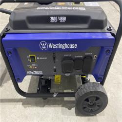 Houston location AS-IS Westinghouse Outdoor Power Equipment WGen3600v Portable Generator 3600 Rated and 4650 Peak Watts, RV Ready, Gas Powered, CARB Compliant