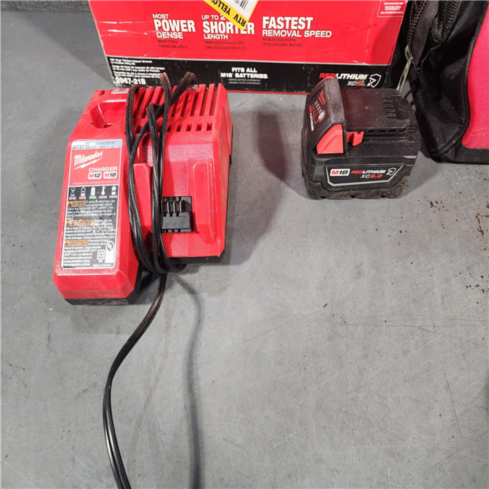 HOUSTON LOCATION - AS-IS Milwaukee M18 1/2 in. Cordless Brushless High Torque Impact Wrench Kit (Battery & Charger)