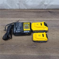 AS-IS DeWalt 20V MAX POWERSTACK DCBP315-2C Lithium-Ion 1.7Ah and 5Ah Battery and Charger Starter Kit 3 Pc