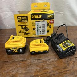 AS-ISDEWALT 20V MAX Lithium-Ion 6.0Ah and 4.0Ah Battery and Charger Starter Kit