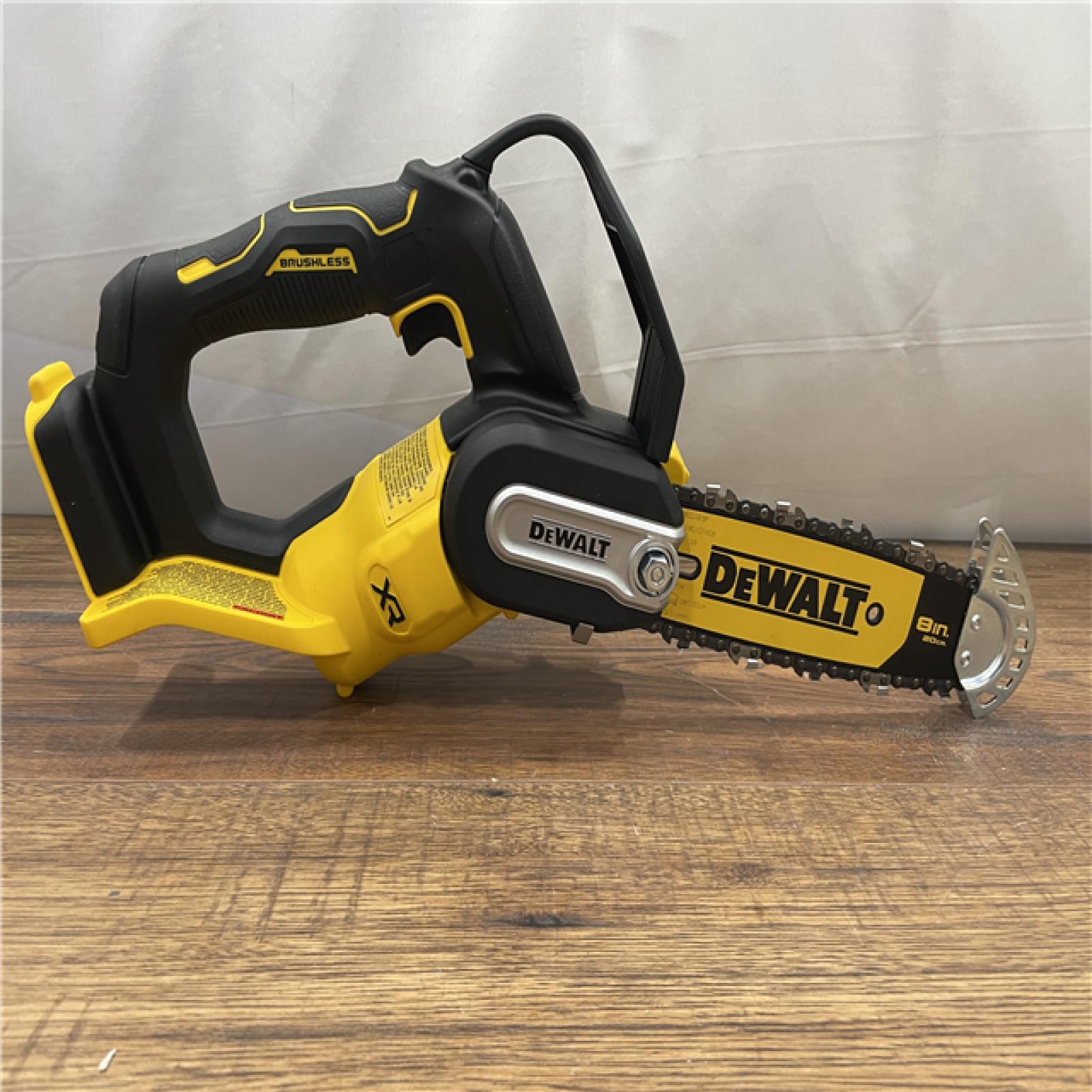 AS-IS DEWALT 20V MAX 8 in. Brushless Cordless Battery Powered Pruning Chainsaw (Tool Only)