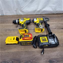 AS-IS 20V MAX Cordless Brushless Hammer Drill/Driver 2 Tool Combo Kit with FLEXVOLT ADVANTAGE