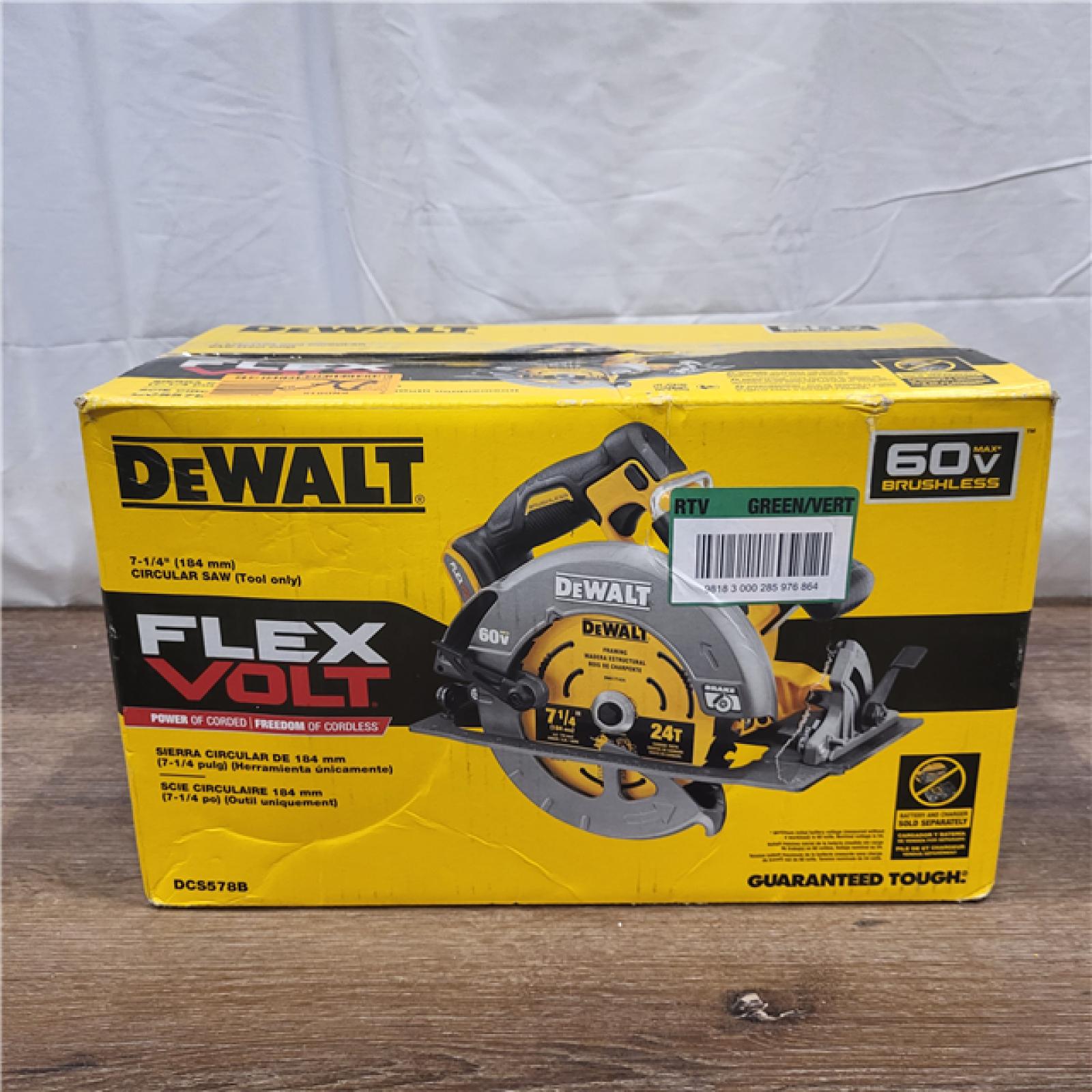 AS-IS DeWALT Flexvolt Max 7-1/4  60V Brushless Circular Saw DCS578B (Bare Tool)