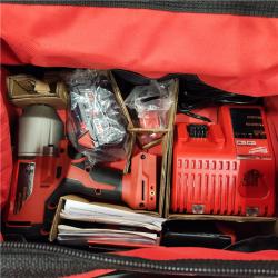 AS-IS M12/M18 12/18V Lithium-Ion Cordless 3/8 in. Ratchet and 1/2 in. High Torque Impact Wrench with Friction Ring Combo Kit