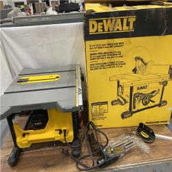 AS IS DEWALT 15 Amp Corded 8-1/4 in. Compact Portable Jobsite Tablesaw (Stand Not Included)