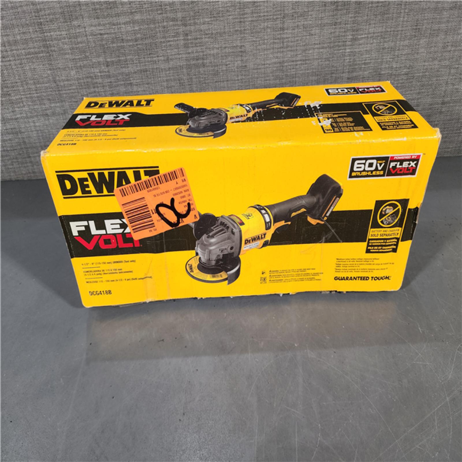 HOUSTON LOCATION - AS-IS (APPEARS LIKE NEW) DeWalt FLEXVOLT 60V MAX Cordless Grinder  4.5 - 6   9000 RPM  1 EA (115-DCG418B) (ONLY TOOL)