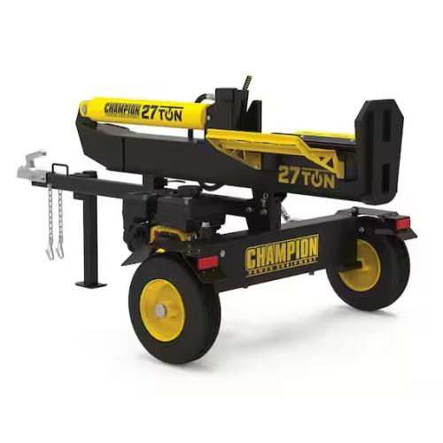 DALLAS LOCATION - Champion Power Equipment 27 Ton 224 cc Gas Powered Hydraulic Wood Log Splitter w/Vertical/Horizontal Operation and Auto Return-with Hydraulic Oil