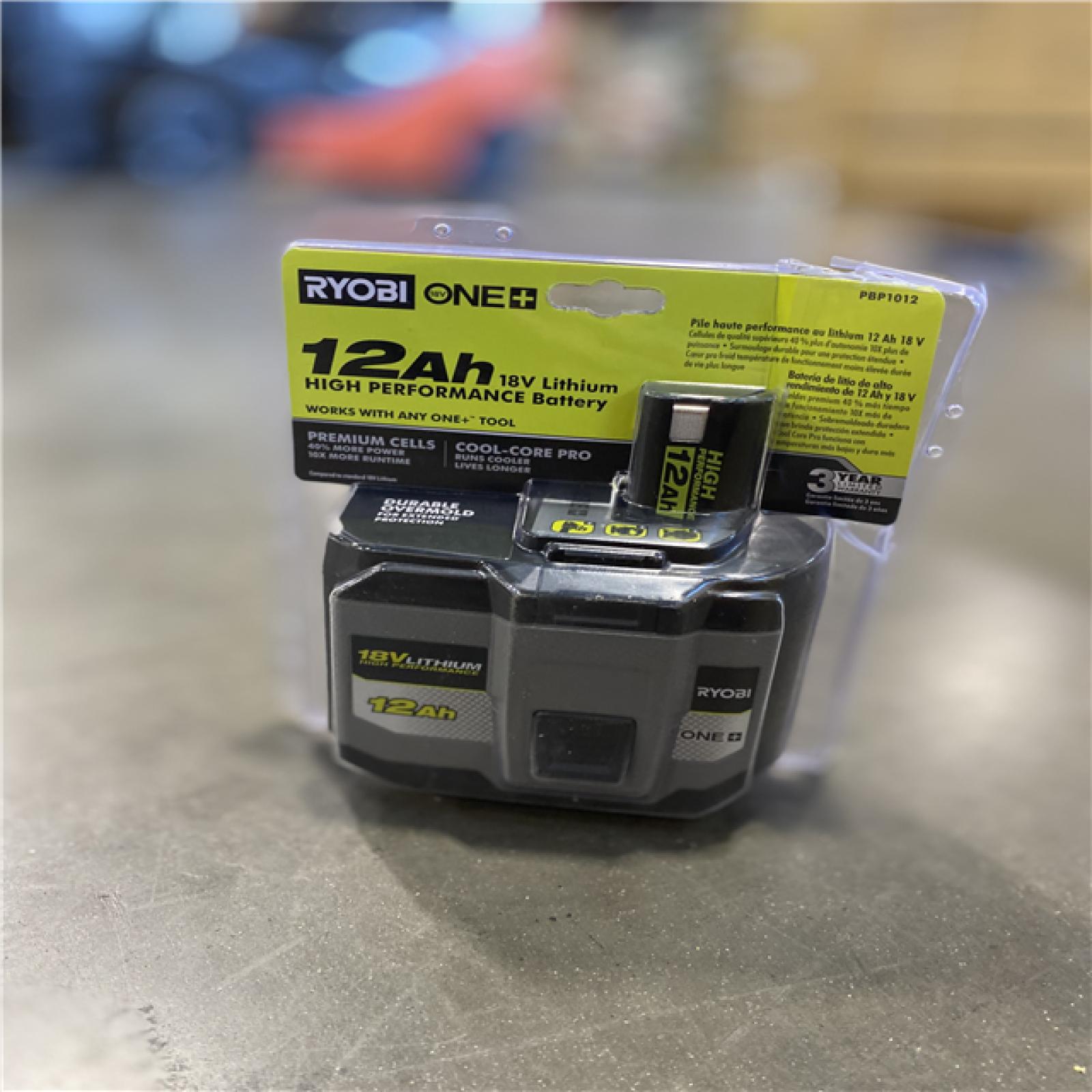 NEW! - RYOBI ONE+ 18V 12.0 Ah Lithium-Ion HIGH PERFORMANCE Battery