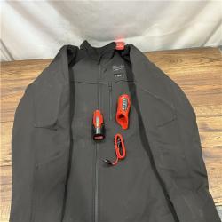 AS-IS Men's X-Large M12 12-Volt Lithium-Ion Cordless Tough Shell Black Heated Jacket with (1) 3.0 Ah Battery and Charger