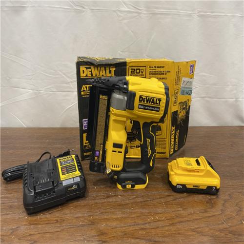 AS-IS DEWALT ATOMIC 20V MAX Lithium Ion Cordless 23 Gauge Pin Nailer Kit with 3.0Ah Battery and Charger