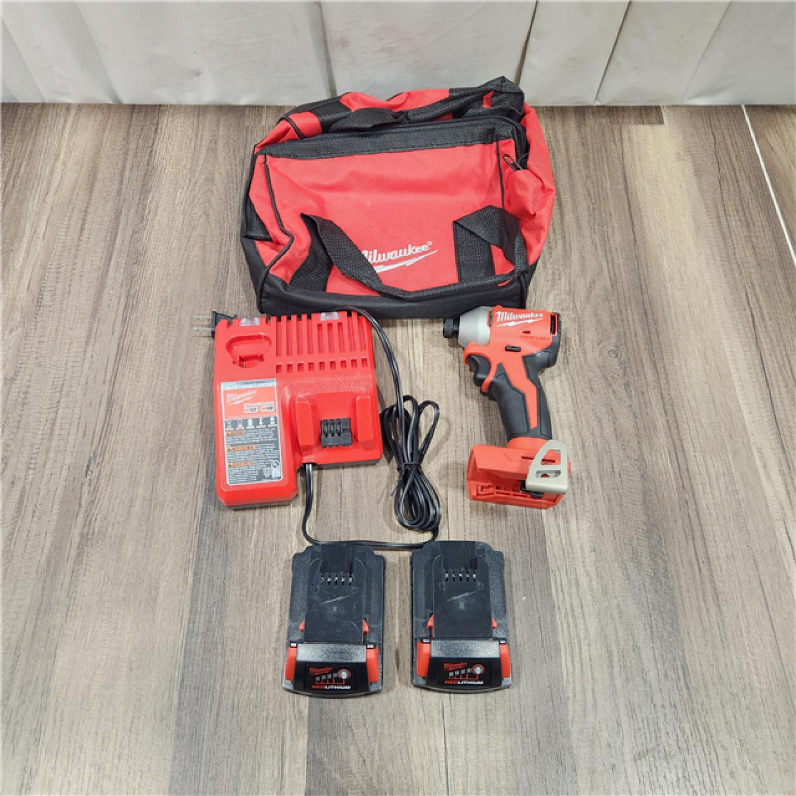 AS IS Milwaukee M18 Compact Brushless 1/4  Hex Impact Driver Kit