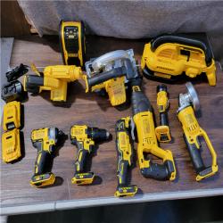 CALIFORNIA NEW DEWALT 10-TOOL COMBO KIT (2 BATTERIES, 1 CHARGER, AND 2 BAGS INCLUDED)