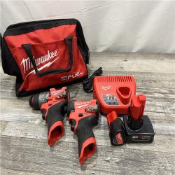 AS-IS Milwaukee 3497-22 12V Brushless Hammer Drill and Impact Driver Combo Kit