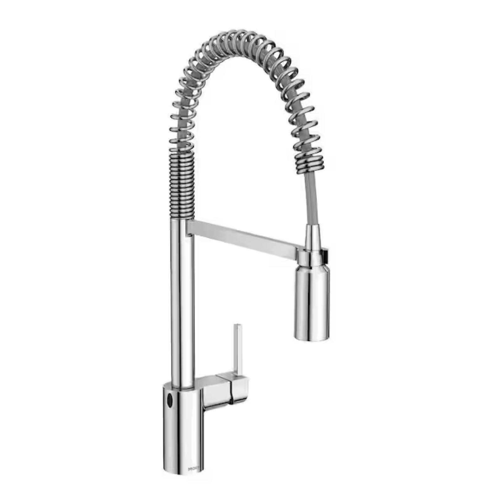 NEW! - MOEN Align 1-Handle Pre-Rinse Spring Pulldown Kitchen Faucet with MotionSense Wave and Power Clean in Chrome - (3 UNITS)