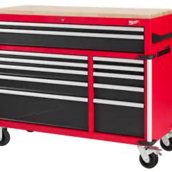 DALLAS LOCATION- NEW  Milwaukee Tool Storage 52 in. W x 22 in. D Heavy Duty Red Mobile Workbench Cabinet