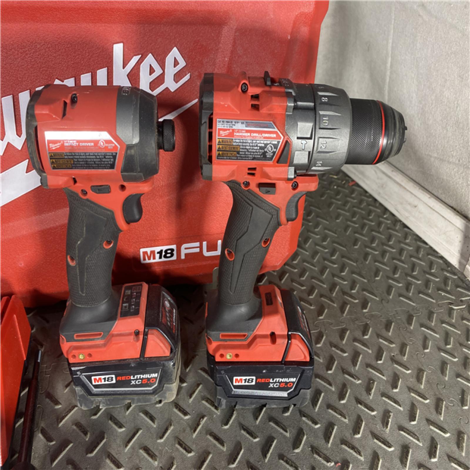 HOUSTON LOCATION - AS-IS M18 FUEL 18V Lithium-Ion Brushless Cordless Hammer Drill and Impact Driver Combo Kit (2-Tool) with 2 Batteries