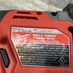 AS-IS Milwaukee M18 18V Fuel Hole Hawg 1/2  Right Angle Drill 2807-20