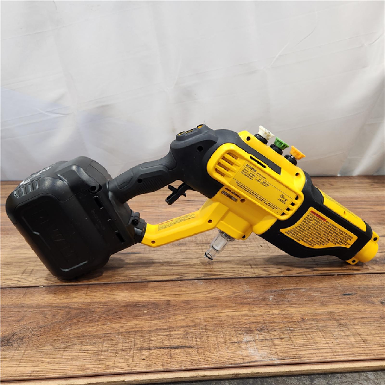 AS-IS DEWALT 20V MAX 550 PSI 1.0 GPM Cold Water Cordless Battery Power Cleaner with 4 Nozzles (Tool Only)