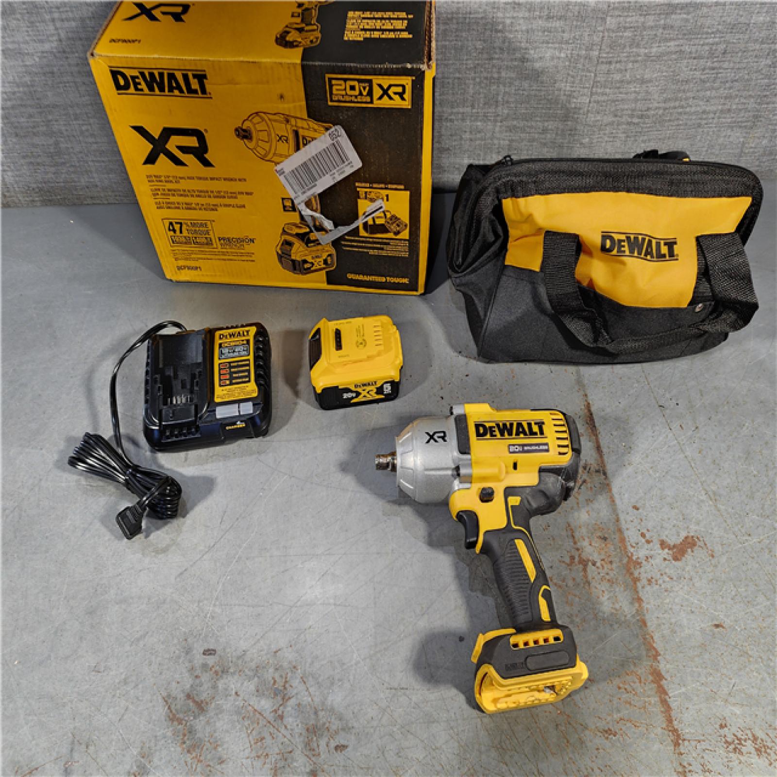 HOUSTON LOCATION - AS-IS DEWALT 20V MAX* XR 1/2  High Torque Impact Wrench with Hog Ring Anvil