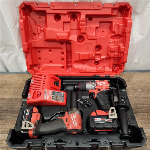 AS-IS Milwaukee M18 FUEL 18V Lithium-Ion Brushless Cordless Hammer Drill and Impact Driver Combo Kit (2-Tool) with 2 Batteries