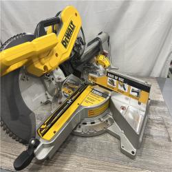 AS-IS DEWALT 15 Amp Corded 12 in. Double Bevel Sliding Compound Miter Saw with XPS Technology, Blade Wrench and Material Clamp