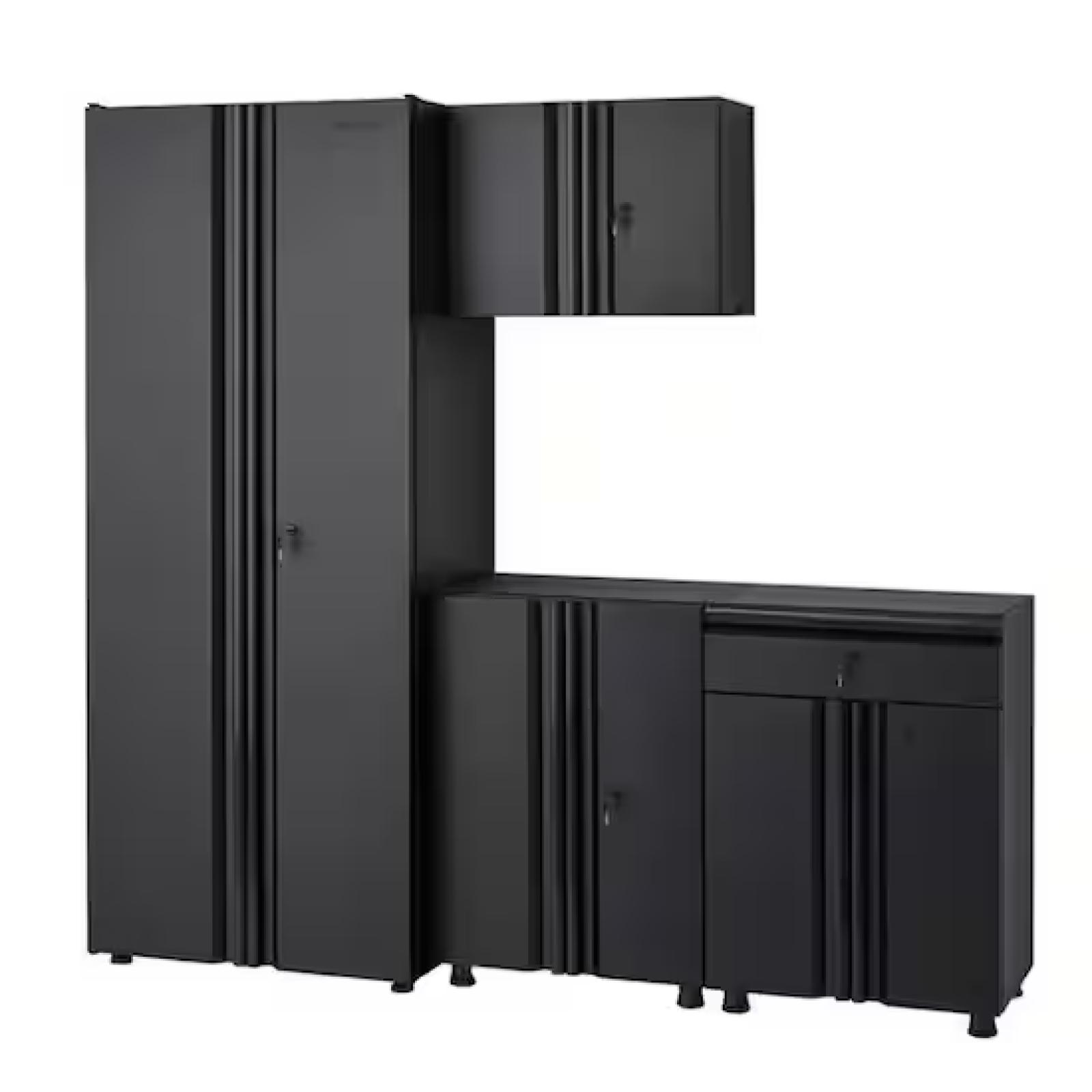 DALLAS LOCATION - Husky 4-Piece Regular Duty Welded Steel Garage Storage System in Black