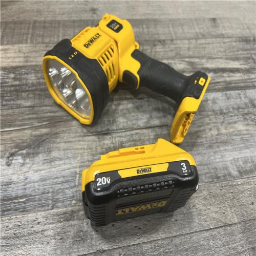 AS-IS DEWALT 20-Volt MAX Lithium-Ion Cordless Jobsite Spotlight With a 3.0AH Battery