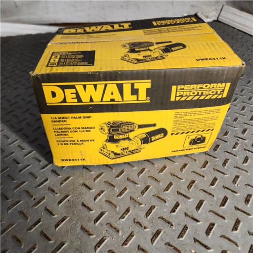 Houston location AS-IS DEWALT 2.3 Amp Corded 1/4 Sheet Palm Grip Sander TOOL ONLY
