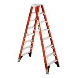 Phoenix Location Werner 8 ft. Fiberglass Twin Step Ladder with 375 lb. Load Capacity Type IAA Duty Rating