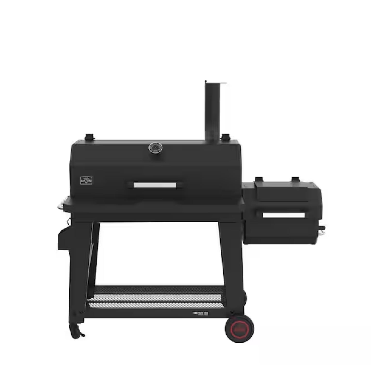 DALLAS LOCATION - Nexgrill Oakford 1150 Reverse Flow Offset Smoker Charcoal Grill in Black