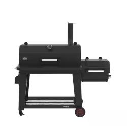 DALLAS LOCATION - Nexgrill Oakford 1150 Reverse Flow Offset Smoker Charcoal Grill in Black