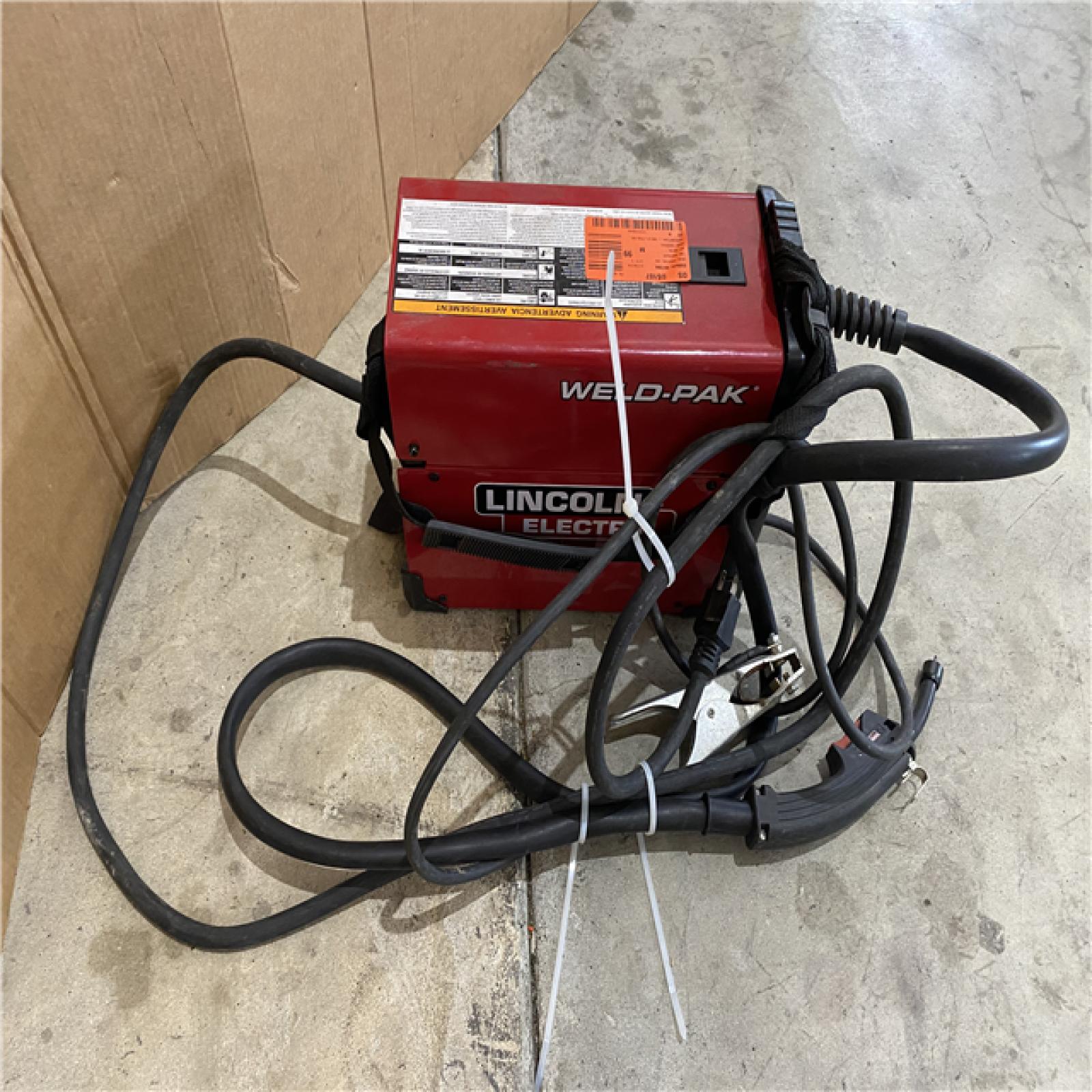 Houston location AS-IS Lincoln Electric WELD-PAK 90i MIG and Flux-Cored Wire Feeder Welder with Gas Regulator