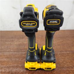 AS-IS DEWALT ATOMIC 20V MAX Brushless Cordless Drill/Driver and Impact Driver (2-Tool) Combo Kit