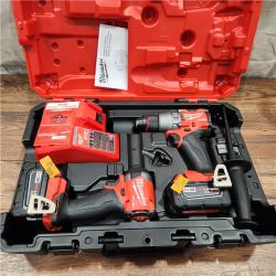 AS-IS Milwaukee M18 FUEL 18V Lithium-Ion Brushless Cordless Hammer Drill and Impact Driver Combo Kit (2-Tool) with 2 Batteries