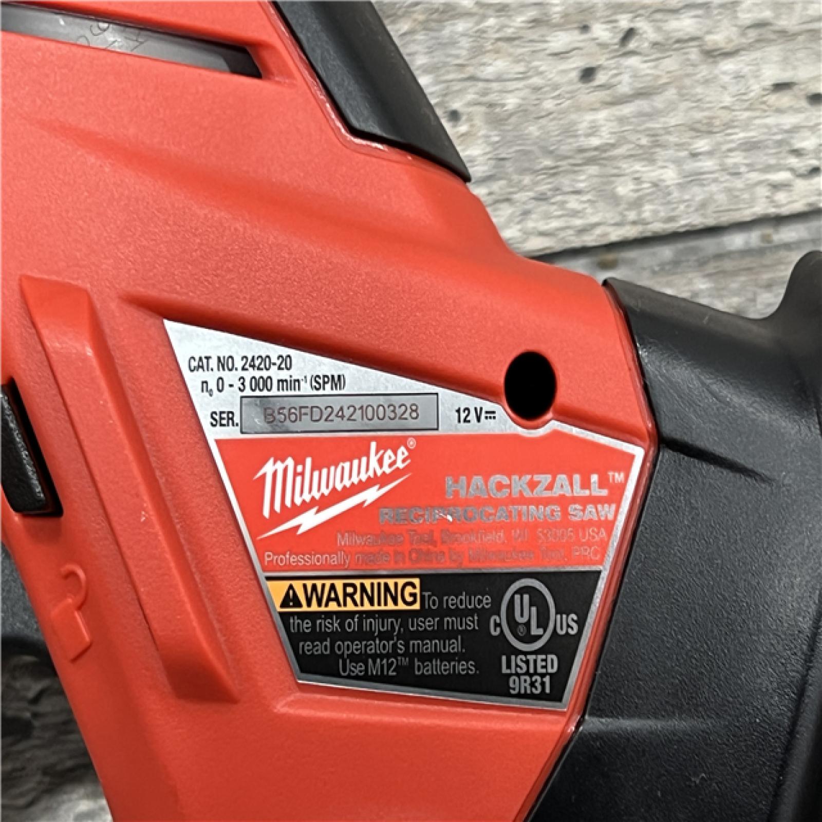 AS-IS MILWAUKEE M12 12V Lithium-Ion Cordless Combo Kit (5-Tool) with Two 1.5 Ah Batteries, Charger and Tool Bag