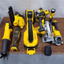 AS-IS DEWALT 20-Volt Max Lithium-Ion 10-Tool Cordless Combo Kit with Two 2.0 Ah Batteries, Charger and 2 Bags