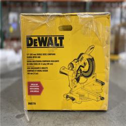 DALLAS LOCATION - DEWALT 15 Amp Corded 12 in. Double Bevel Sliding Compound Miter Saw, Blade Wrench and Material Clamp