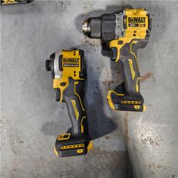 HOUSTON LOCATION - AS-IS DEWALT 20V MAX XR Hammer Drill and ATOMIC Impact Driver 2 Tool Cordless Combo Kit with (2) 4.0Ah Batteries, Charger, and Bag