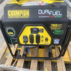 Houston Location - AS-IS Champion Global Power Equipment 7850 Starting Watt 6250 Running Watt and 5,300 Starting Watt 4,250 Running Watt Generator